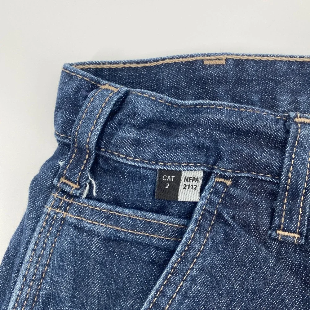 Carhartt FR Jeans Mens Tag 32x32 Fits 32x30.5 Dark Flame Resistant Work CAT 2
